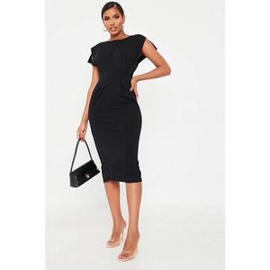 NWT I SAW IT FIRST Stretch Belted Midi Dress